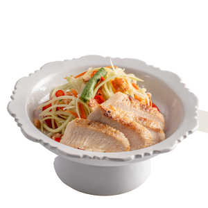 Isaan Style Green Papaya Salad with Grilled Pork Neck