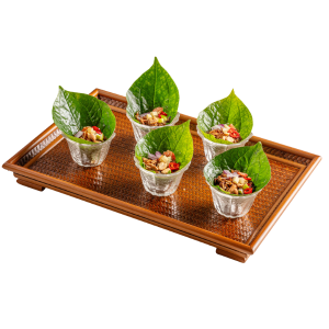 Thai Betel Leaf Wrap with Taan Thai’s Signature Caramelised Shrimp Paste Sauce