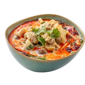 Spicy Red Tom Yum Chicken Soup