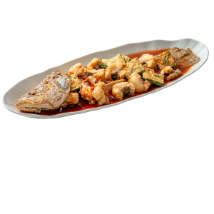 Deep Fried Seabass in Spicy Sour Curry